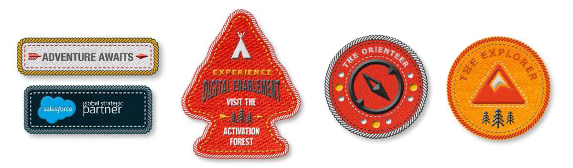 Camp PwC merit badge collection — right half