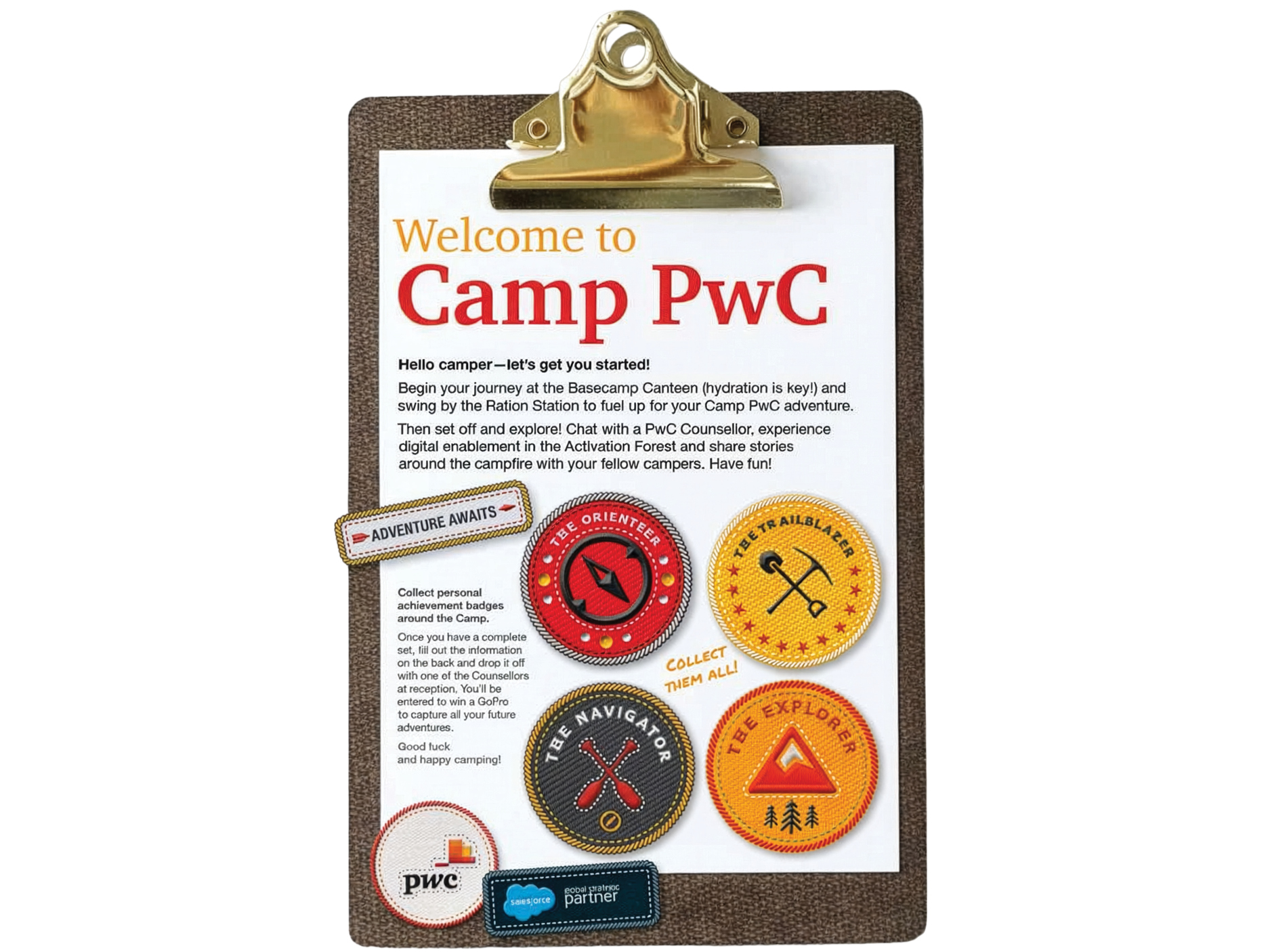 Camp PwC event passport