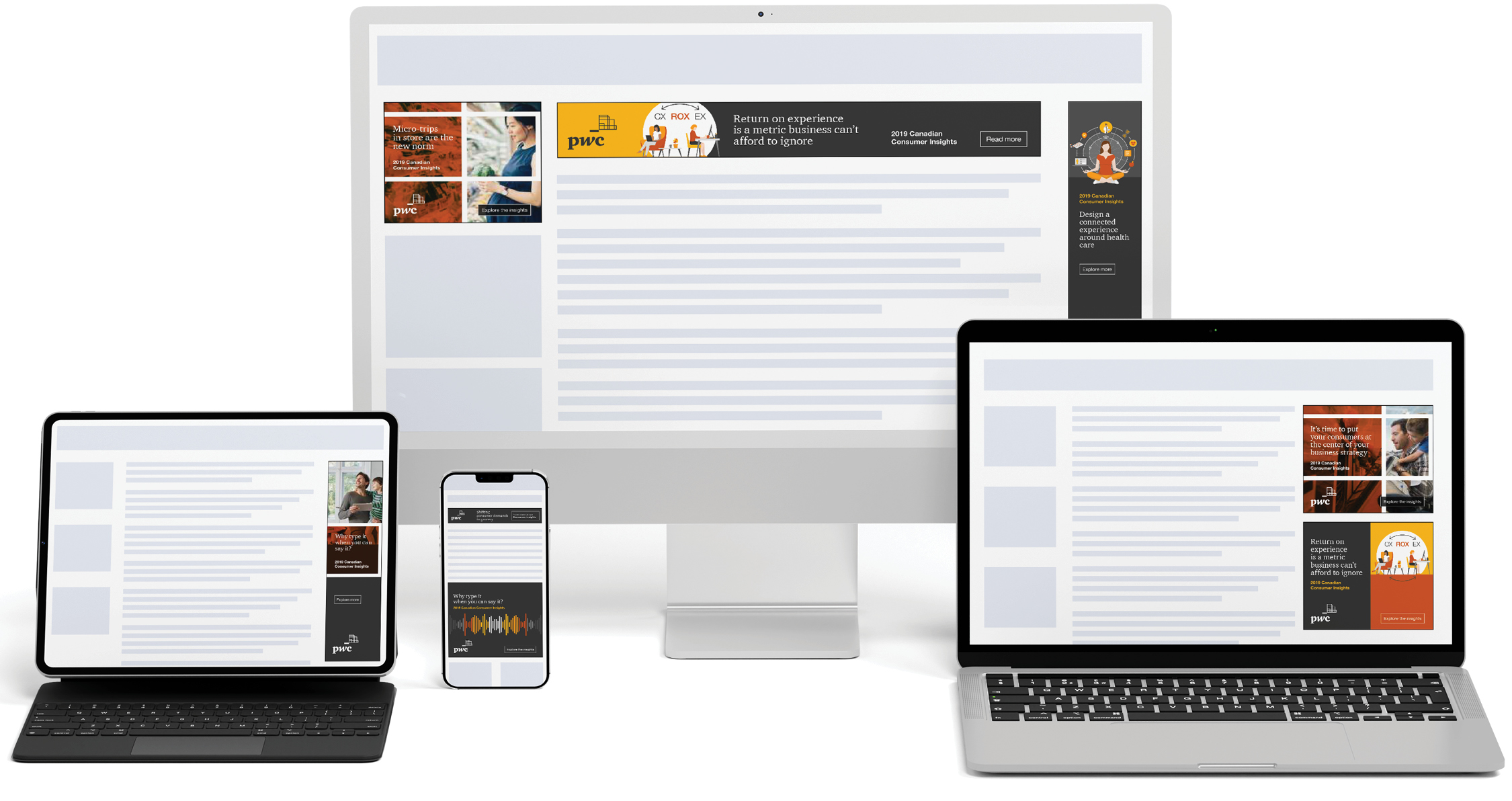 Programmatic display advertising — HTML5 ads in all standard IAB sizes, four sets of creative