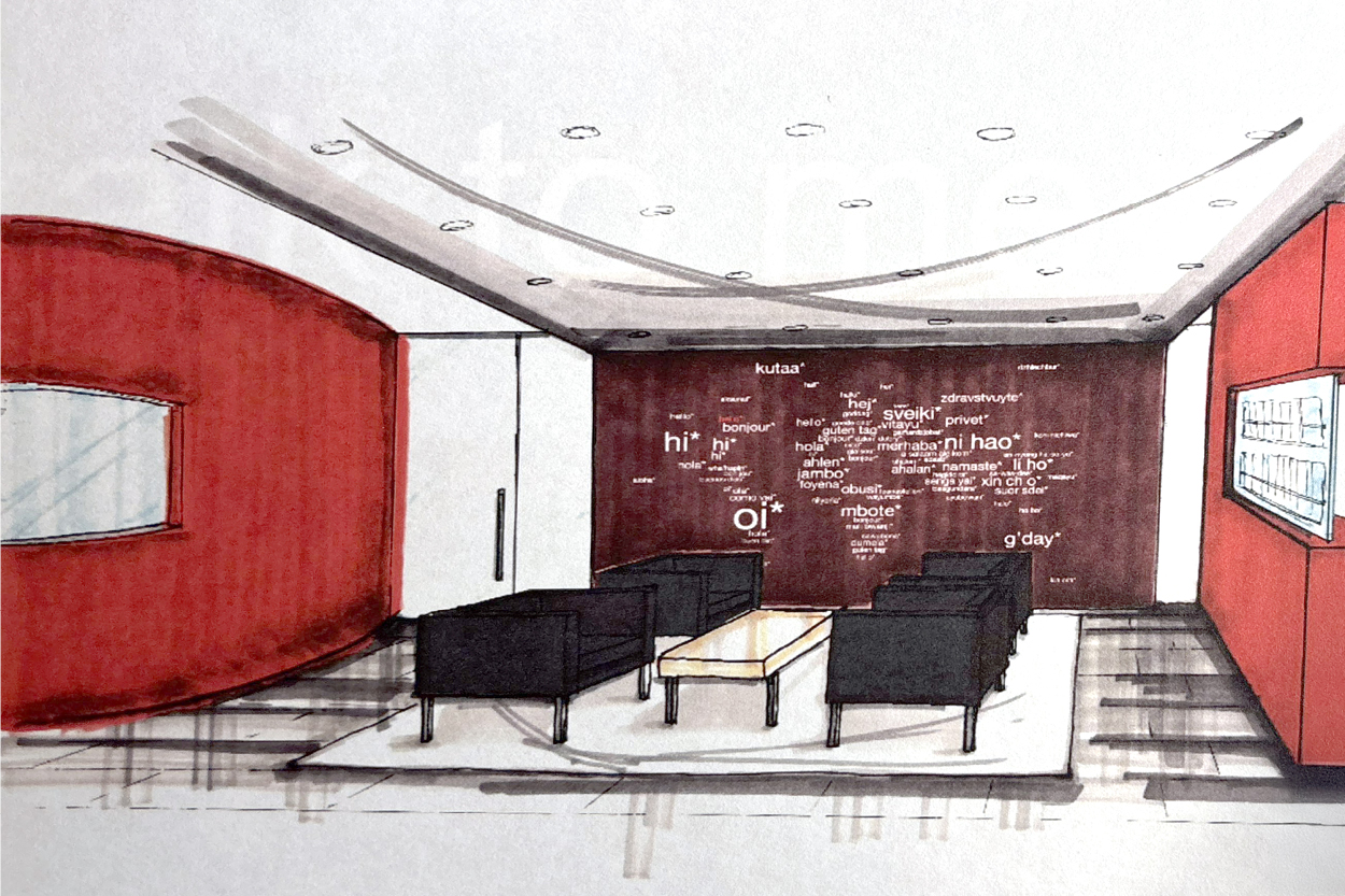 PwC Canada Connectedthinking-era branded office space