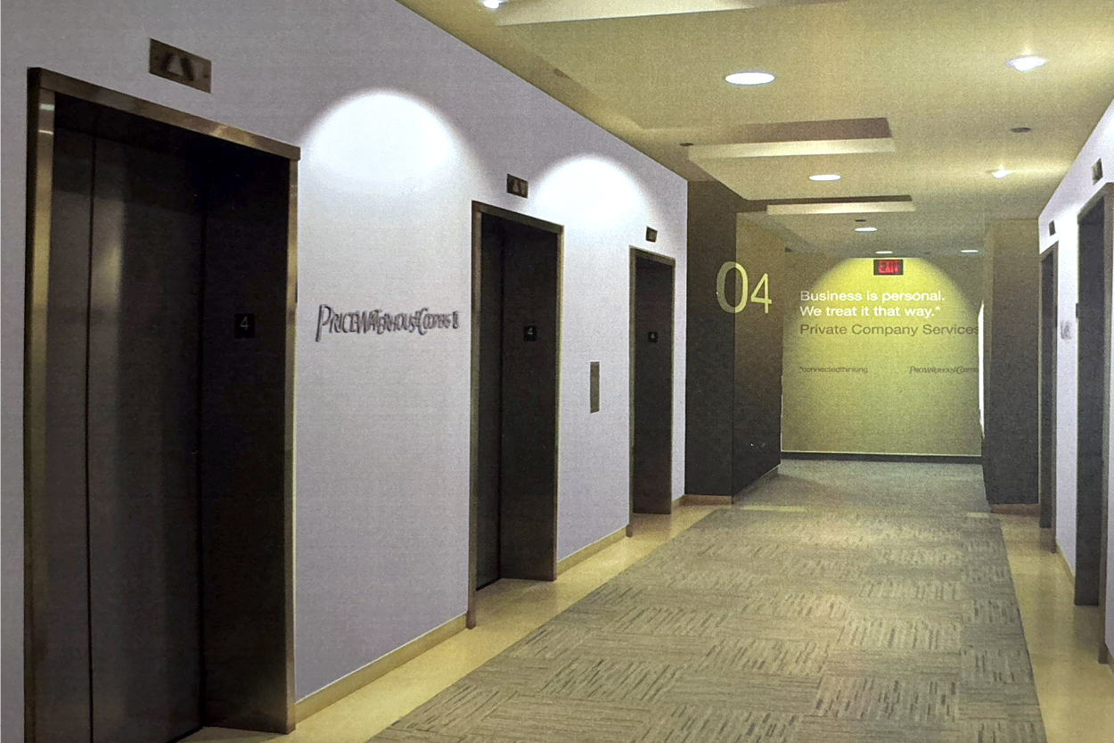 PwC Canada Connectedthinking-era branded office space
