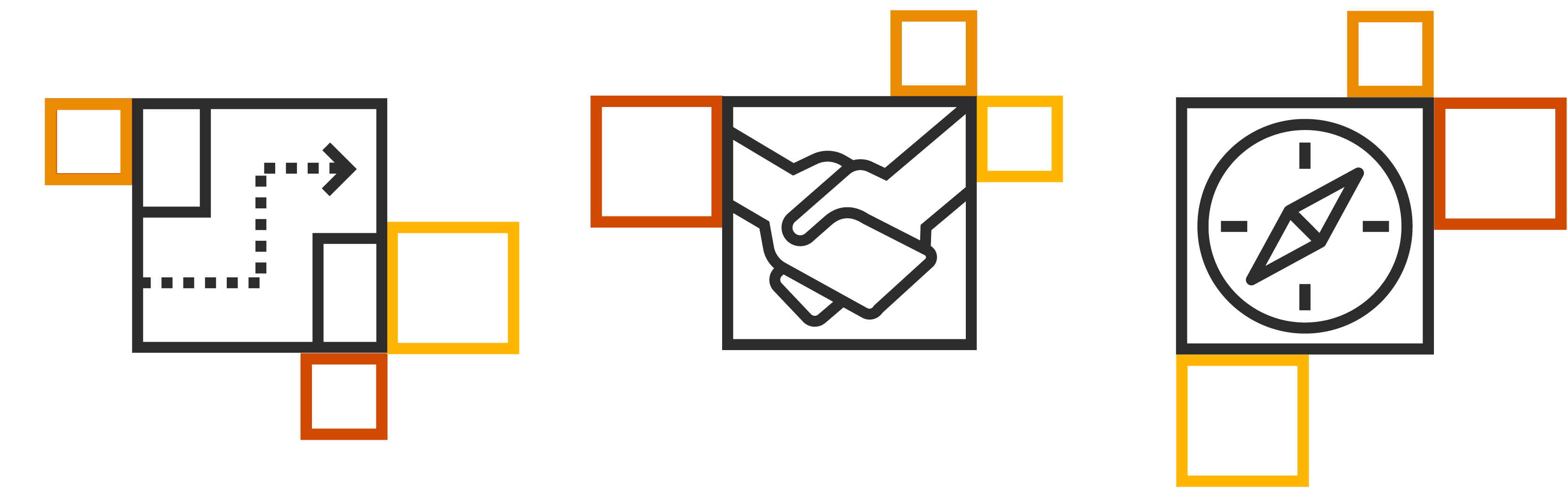 Trust Roadmap pixel-based visual elements — set one